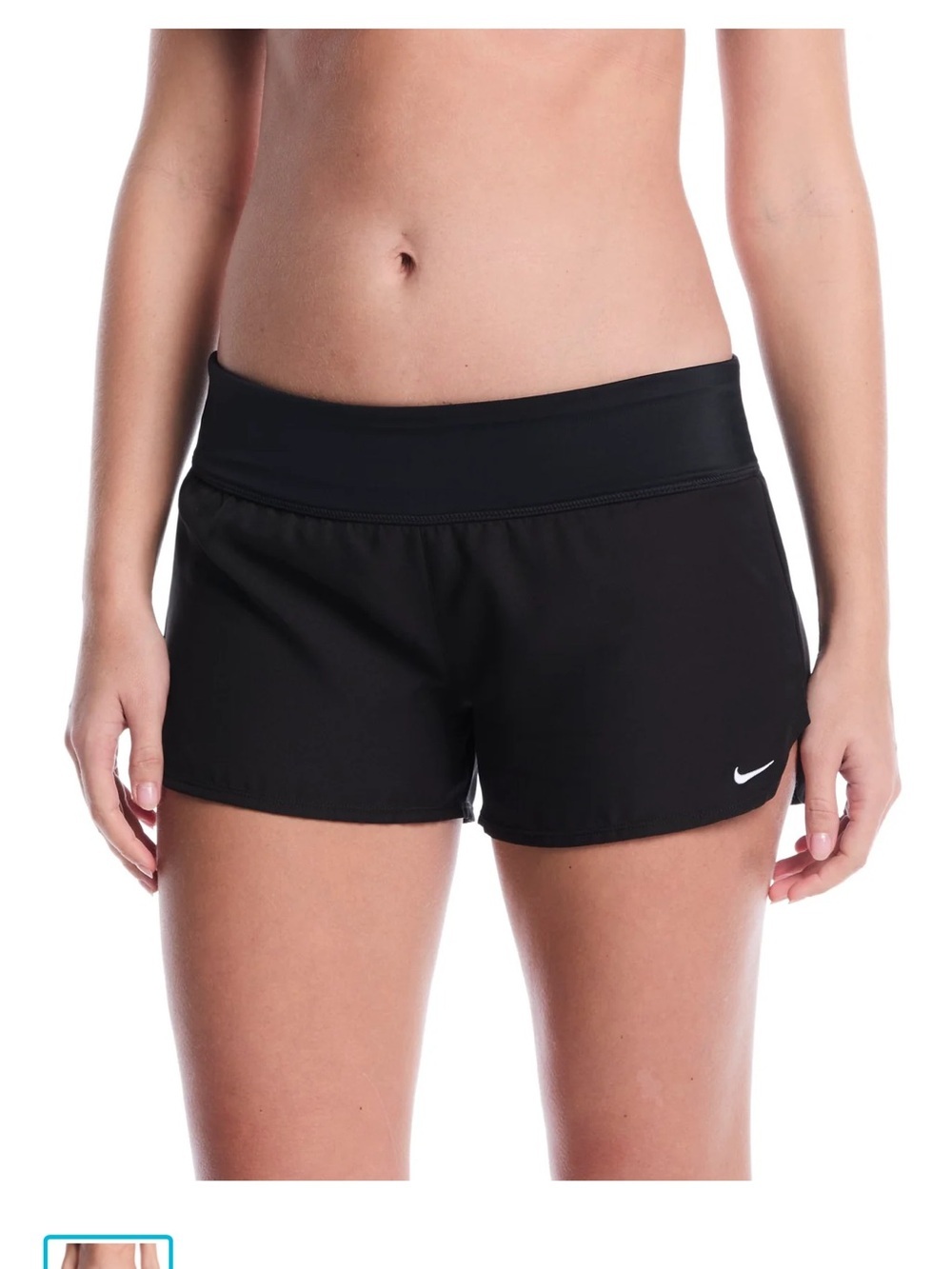 Nike Swim Shorts Black Board Shorts Built In Brief Size Medium